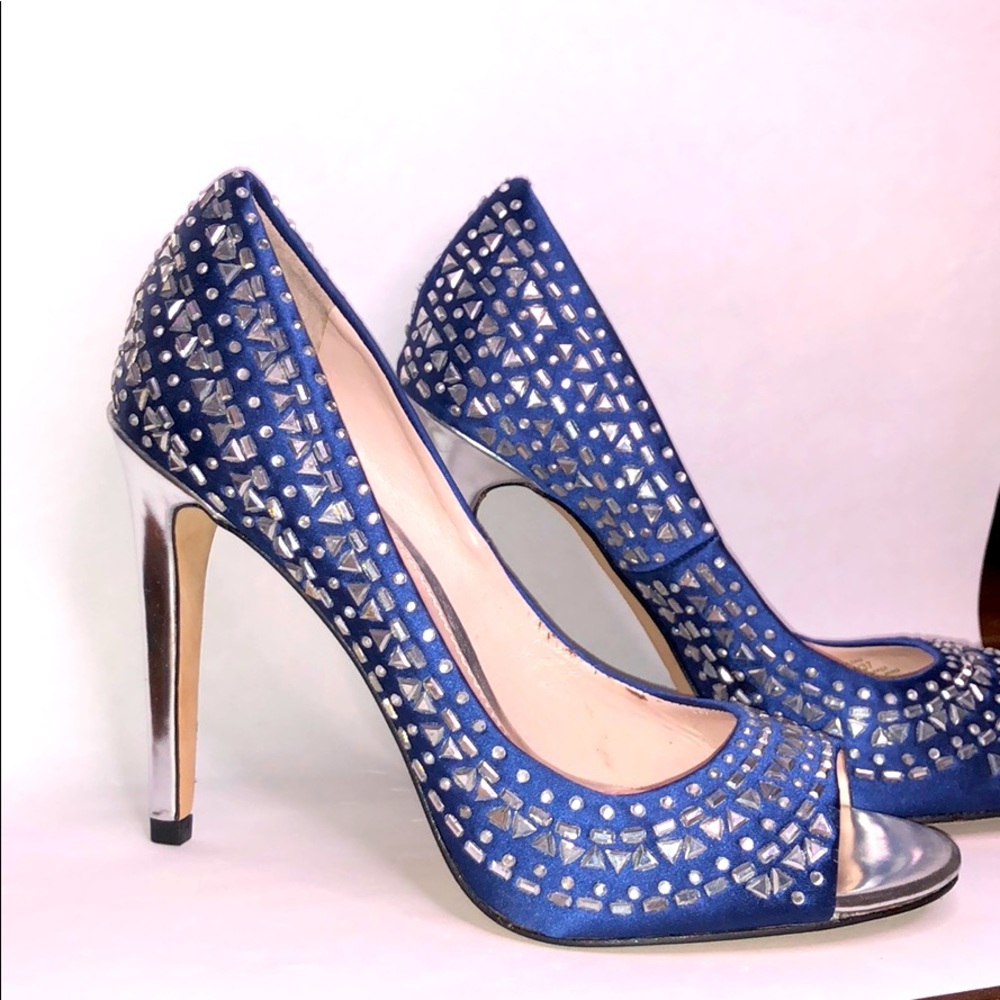 Leather and Satin, Hand Sewn Vince Camuto Pumps